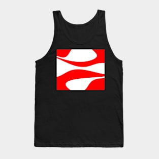 Abstract pattern - red and white. Tank Top